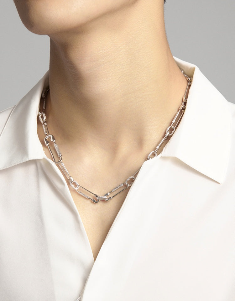 paper clip links jacob &amp; co virgil abloh offwhite alike necklace chain link diamond travis scott silver white gold buy