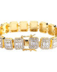 baguette diamond round stone tennis links bracelet necklace chain white gold yellow gold baller rappers nba hip hop jewelry buy shopping free shipping
