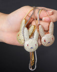 Custom bad bunny pendant & necklace free chain jbalvin drake music video diamond