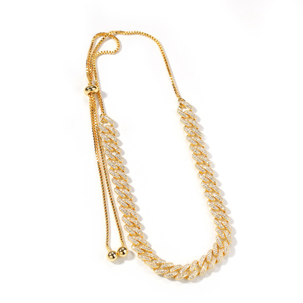 9mm cuban link chain adjustable female cardi b kylie jenner vvs diamond ifandco luxury handbag jewellery