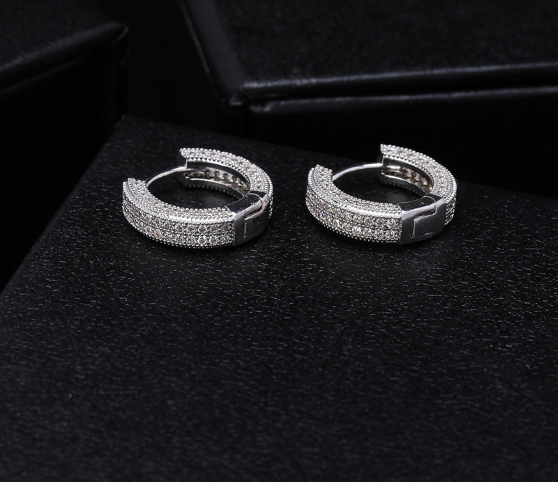 16mm two row fully iced hoop earrings ifandco shopgld high end luxury jewelry diamond