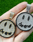 Drew Smiley face as seen on Justin bieber pendant necklace chain vvs ifandco diamond free