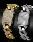 20mm curb cuban link three row highest quality gold diamond vvs ifandco icebox on lil uzi vert playvboi carti