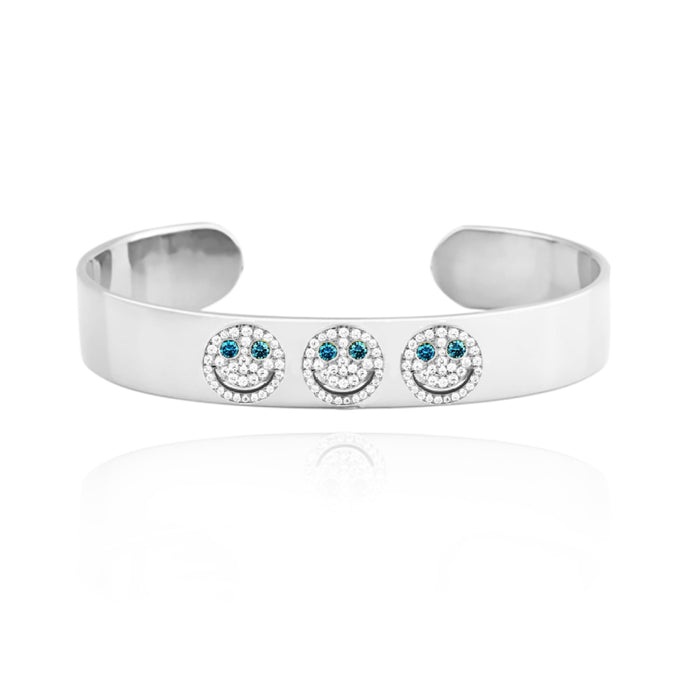 EYEFUNNY smile s wide bangle smiling face bangle bracelet smiley diamond vvs アイファニー POGGY KIM JONES VIRGIL JBALVIN