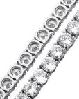 4mm tennis link silver white gold diamond necklace short diamond necklace choker White Gold kylie jenner kardashians fashion nova shein