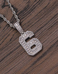 Custom number baguette pendant necklace chain dialmond fully iced instagram famous rapper jewelry hip hop top jewelers 