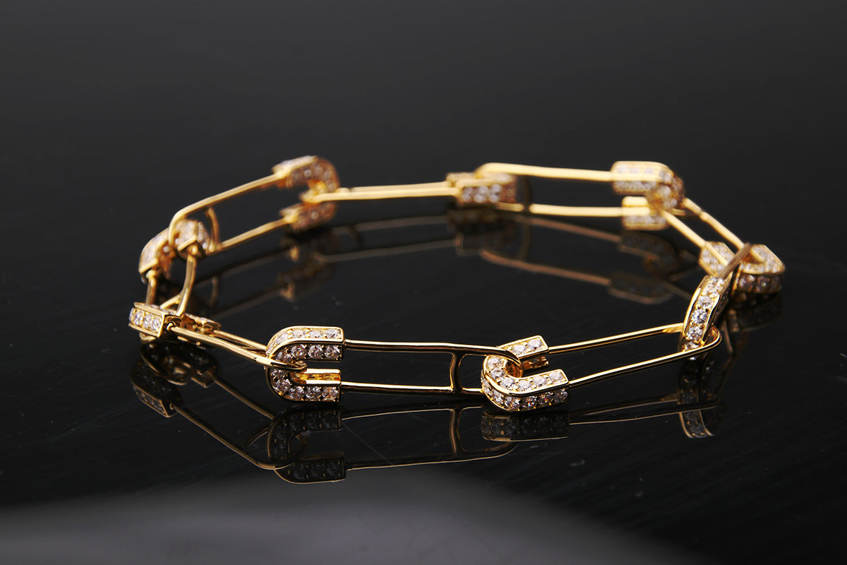EYEFUNNY アイファニー Diamond safetypin bracelet necklace diamond poggy jbalvin kim jones clot poon