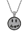 Drew Smiley face as seen on Justin bieber pendant necklace chain vvs ifandco diamond free