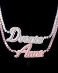 Hailey Bieber Wears Diamond Necklace With Her Married Last Name Vogue people.com custom name diamond necklace tennis link chain