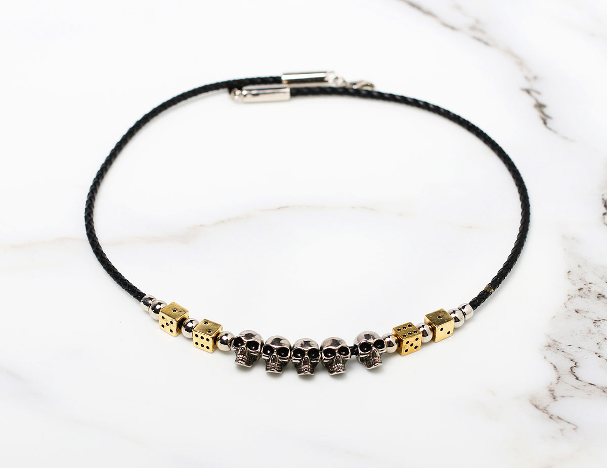 asap rocky jewelry pearl necklace dice skull chain choker playboi carti vlone