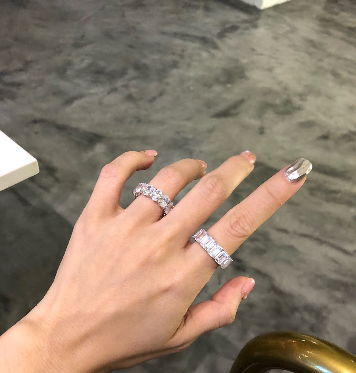 Kylie Jenner signature eternity band ring in oval kylie ring diamond