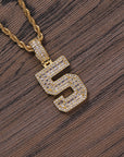 Custom number baguette pendant necklace chain dialmond fully iced instagram famous rapper jewelry hip hop top jewelers 