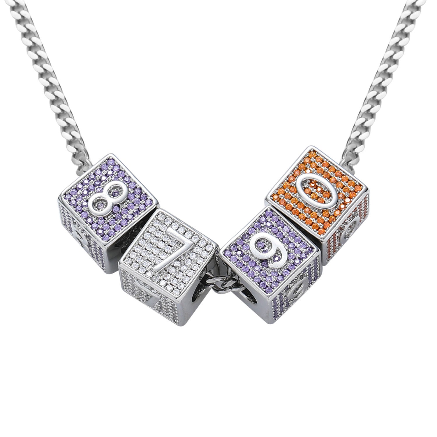 baby block letter number custom necklace chain choker jesus is king kanye west rhude virgil off white