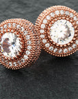 12mm stud earrings diamond earring iced halo solitaire k gold shopgld