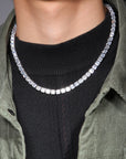 Emerald Cut Diamond Eternity Line Tennis Bracelet in white gold diamonds fine jewelery celebrity jewelers