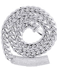 12mm cuban link necklace chain custom curvy clasp fully iced micro pave set diamond ifandco