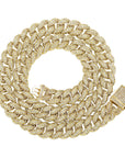 Fully iced 3D Bubble 10mm diamond cuban link necklace chain Yellow Gold high end fine jewelry ifandco jewelers travis scott