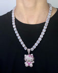 ifnandco custom hello kitty diamond pendant necklace chain iced out ben baller