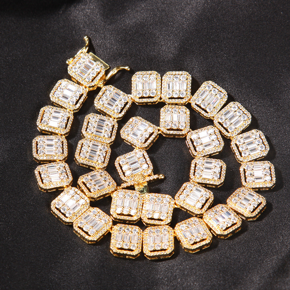 halo iced baguette travis chain canary diamond necklace chain bracelet cheapest asap rocky vlone