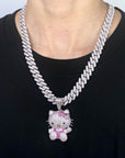 ifnandco custom hello kitty diamond pendant necklace chain iced out ben baller