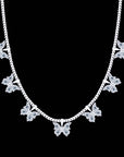 Farfetch Eyefunny diamond butterfly pendant choker necklace 
