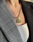 buy enamel green bottega veneta 333 pendant necklace chain netaporter farfetch luxury designer jewelry custom high fashion 