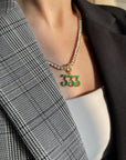 buy enamel green bottega veneta 333 pendant necklace chain netaporter farfetch luxury designer jewelry custom high fashion 