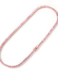 4MM Solitaire Pink Simulated Diamonds Tennis Chain ifandco kylie jenner cardi b shopgld 