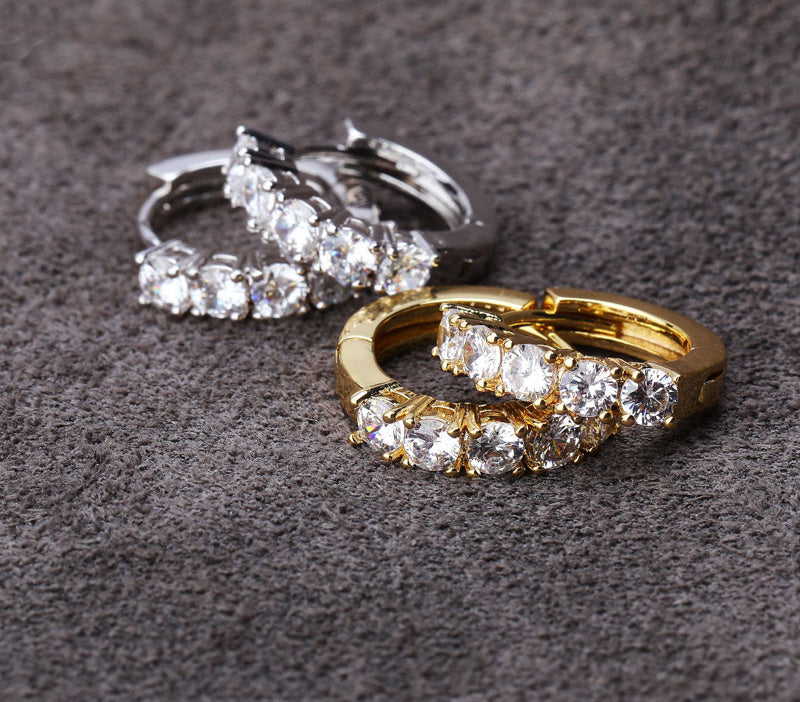 eternity fully iced hoop earrings ifandco shopgld high end luxury jewelry diamond