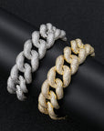 18mm rounded bubble cuban links necklace/bracelet chain 3D diamons vvs ifandco shopgld