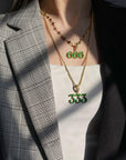 buy enamel green bottega veneta 333 pendant necklace chain netaporter farfetch luxury designer jewelry custom high fashion 