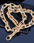Playboi Carti spiked links necklace cuban link fully iced diamond vvs vlone asap rocky