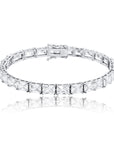rectangle radiant cut diamond tennis link necklace chain diamond white gold travis rapper hip hop jewelery jewelers celebrity