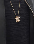 eyefunny smiling face thunder pendant necklace chain diamond jbalvin kim jones clot virgil offwhite