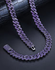 14mm curb cuban link necklace chain two row diamond purple black gold haze trap liluzivert drake travis scott shopgld diamond ifandco icebox jewelry hip hop rappers 