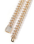 curb cuban link 10mm diamond necklace chain fully iced custom clasp diamond ifandco
