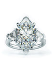Three Stone Marquise Diamond tourmaline Engagement Rings kylie jenner ring travis scott