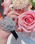 Piaget rose diamond bangle bracelet watch leather strap diamonds