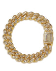 13mm baguette link necklace/bracelet chain custom clasp gold diamond hiphop jewelry