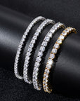 4mm tennis link silver white gold diamond necklace short diamond necklace choker White Gold kylie jenner kardashians fashion nova shein