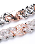 20mm gucci link cuban link combo necklace chain custom clasp diamond shopgld gold