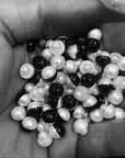 WILL SHOTT Split-Pearl Bracelet black agate pearl will shott willshott.com NYC