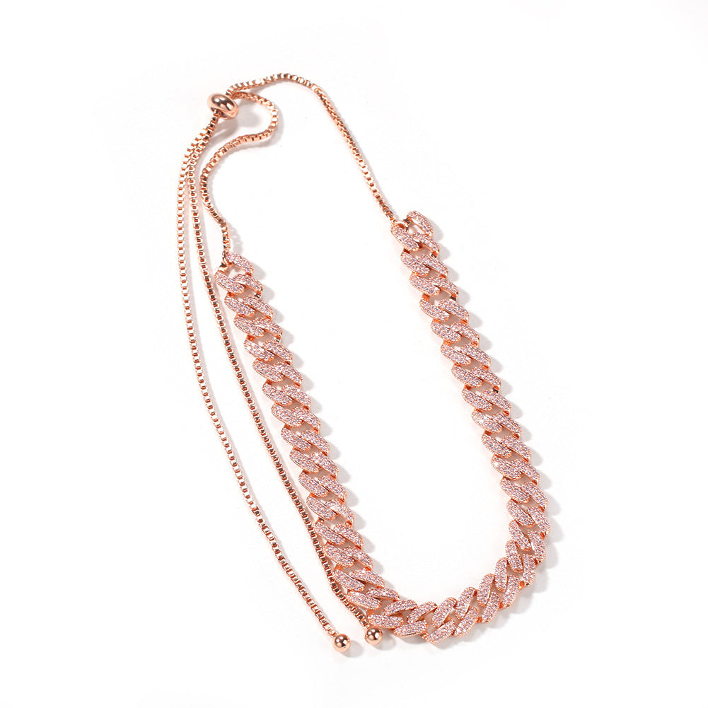 9mm cuban link chain adjustable female cardi b kylie jenner vvs diamond ifandco luxury handbag jewellery