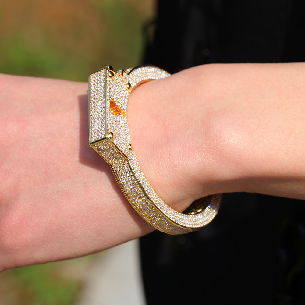 Oath Single Cuff Emerald Cut Diamond Tennis Bracelet