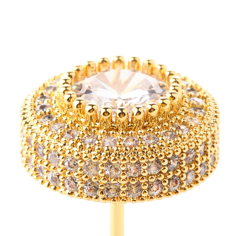 12mm stud earrings diamond earring iced halo solitaire k gold shopgld