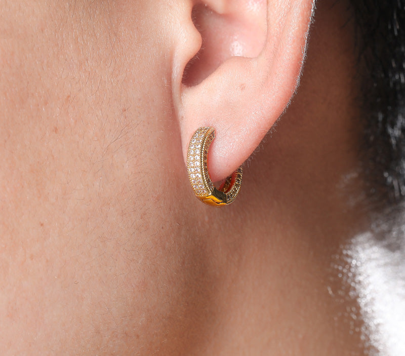 16mm two row fully iced hoop earrings ifandco shopgld high end luxury jewelry diamond