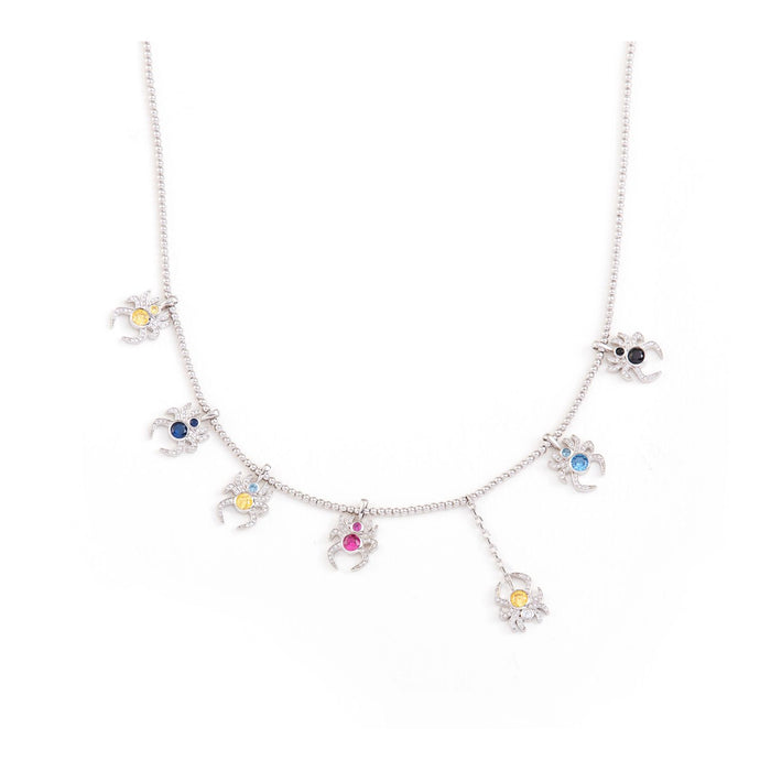 Farfetch Eyefunny diamond spider pendant choker necklace