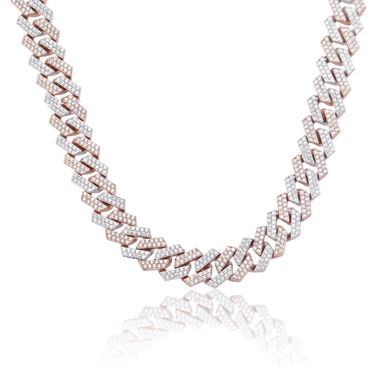 14mm Enamel cuban link necklace chain – Bijouterie Gonin