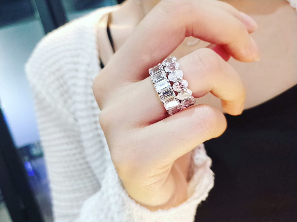 Kylie Jenner signature eternity band ring in oval kylie ring diamond