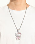 ifnandco custom hello kitty diamond pendant necklace chain iced out ben baller